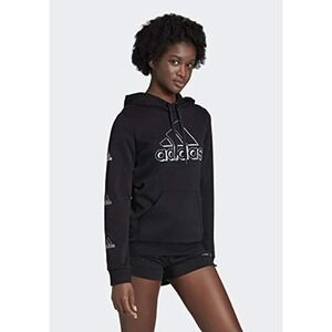 Adidas Aeroready Women's Black Graphic Print Hoodie Large